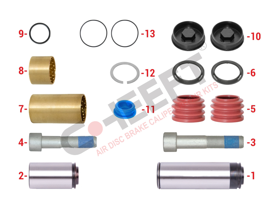 CALIPER REPAIR SET (WITHOUT PIN - NEW MODEL)