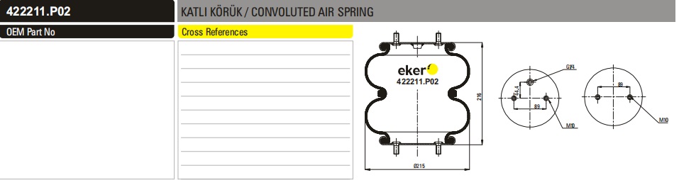 DOUBLE CONVOLUTED AIR SPRING